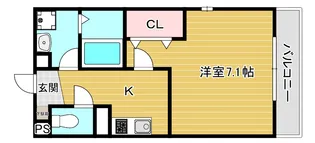 アートレジデンス春日出北【2階】の間取り