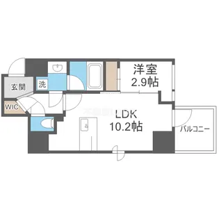 AFFLUENCE難波EAST【13階】の間取り