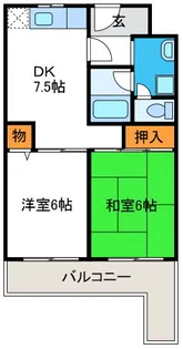 スリースター泉尾【1階】の間取り