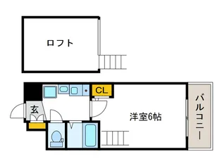 エステムコート難波WEST-SIDE大阪ドーム前の間取り