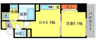 BRAVI南堀江【11階】の間取り