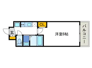 エステムコート難波WEST-SIDEVIIグローブ【6階】の間取り
