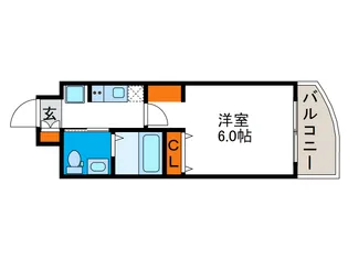 エステムプラザ難波WESTリバークロスの間取り