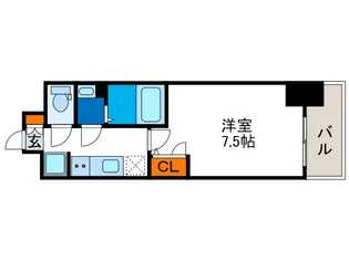 ファステート難波WESTディオン【12階】の間取り