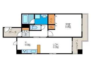 エルセレーノ九条【2階】の間取り