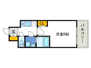 エスリード難波ザ・ゲート【4階】の間取り