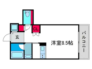 アーデンタワー南堀江【6階】の間取り