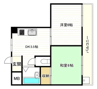 メロディハイツ吉積の間取り