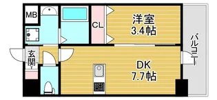 大阪難波Noah【9階】の間取り