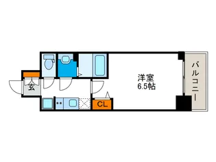 プレサンスOSAKADOMECITYスクエア【9階】の間取り