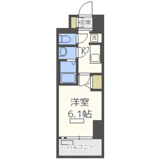 プレサンス難波クチュール【2階】の間取り