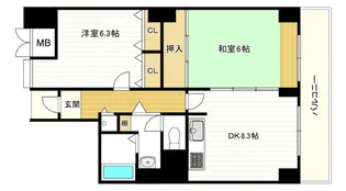 高見フローラルタウンイーストスクエア27の間取り