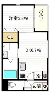メゾンDENPO【2階】の間取り