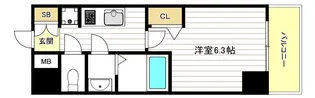 プレサンス難波クチュール【5階】の間取り