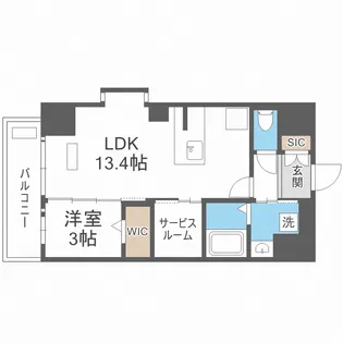 プレサンスNEO九条ディアシス【11階】の間取り