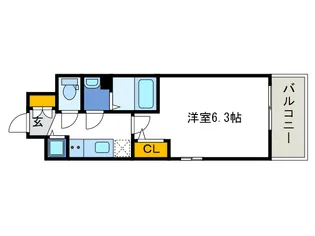 エスリード難波ザ・ゲート【10階】の間取り
