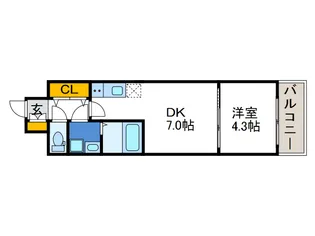 レオンコンフォート九条ガレリア【7階】の間取り