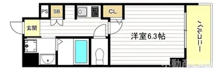 METROSA弁天町【4階】の間取り