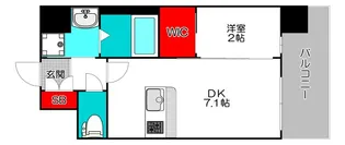 セレニテ難波ミラク壱番館【11階】の間取り