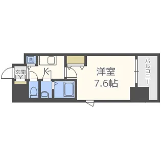セオリー大阪リバークロス【5階】の間取り