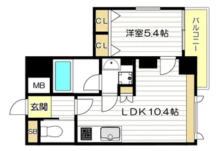 プレジオ難波ASIAN【15階】の間取り