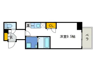 ベルエ難波西【7階】の間取り