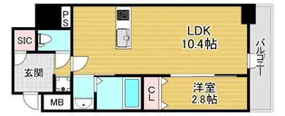 大阪難波Noah【7階】の間取り