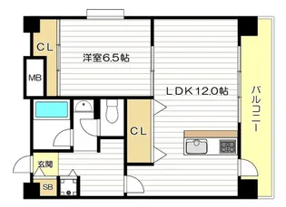 CITYSPIRE桜川1【4階】の間取り