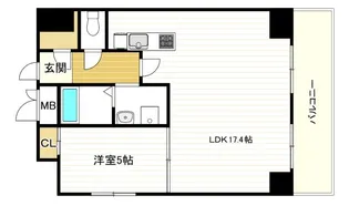 KDXレジデンス難波【9階】の間取り