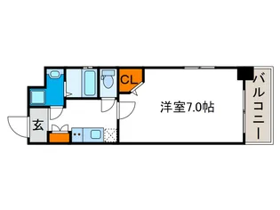 HRフロントリーガル難波WEST【5階】の間取り