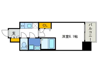 レオンコンフォート難波リオ【4階】の間取り