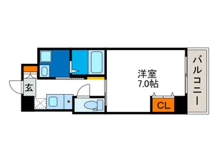 ELLE難波WEST【9階】の間取り