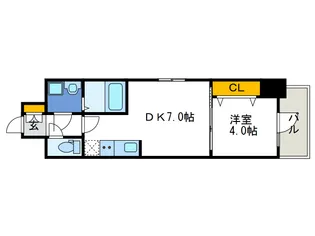 エスリード弁天町グロリア【8階】の間取り