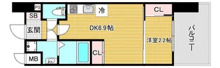 セレニテ阿波座ミラク【3階】の間取り