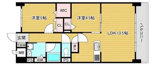 ビビアンパレス桜川公園【2階】の間取り