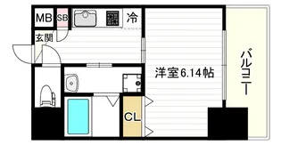 パークヒルズ天保山Moe【202号室】の間取り