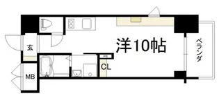 エイペックスみなとセントラルアベニュー【9階】の間取り