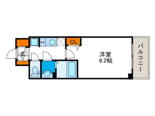 プレサンスOSAKA DOMECITYスクエア【4階】の間取り