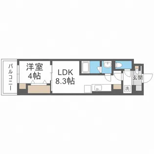 アリビオ大阪港【6階】の間取り