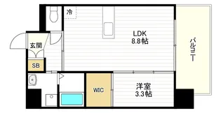 S-RESIDENCE難波西alter【3階】の間取り