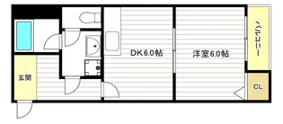 ベルメゾン大正【4階】の間取り