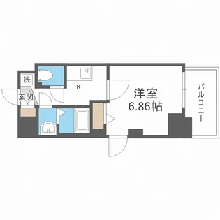フォーリアライズ難波シエロ【7階】の間取り