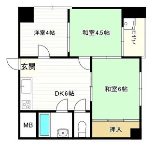 大正三井マンションの間取り