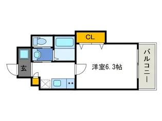 ラグゼドーム前Ⅱ【2階】の間取り