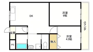 ヨジマハイツ【4階】の間取り