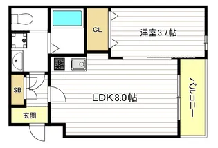 H-maison大正Ⅴ【1階】の間取り
