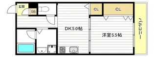 エルサ住之江の間取り