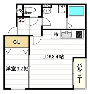 REGIES姫里【3階】の間取り