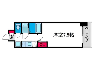 Rainbow Court南堀江【8階】の間取り