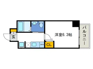 METROSA弁天町【2階】の間取り